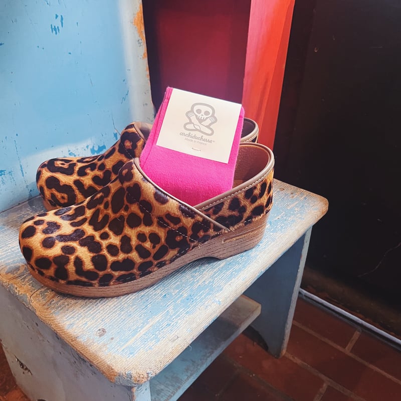 DANSKO ダンスコ PROFESSIONAL HAIRCALF レオパード柄サボ |