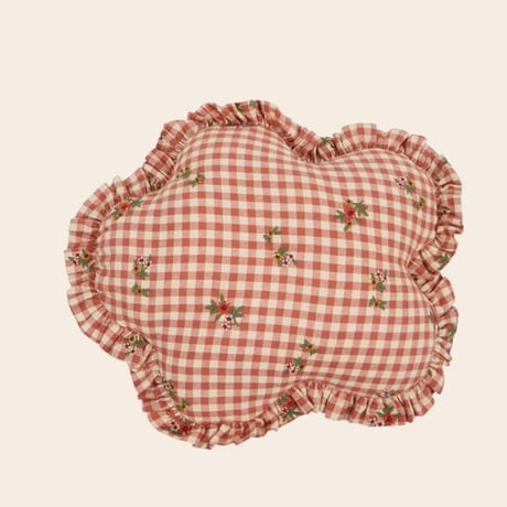 EMILE ET IDA エミールエイダ   フラワー型刺繍ミニクッション