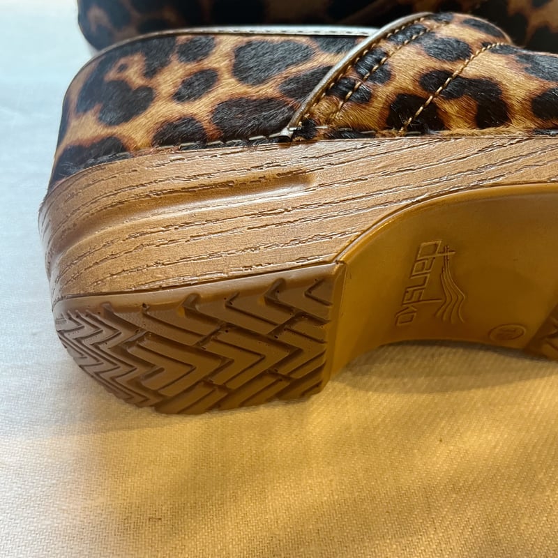 DANSKO ダンスコ PROFESSIONAL HAIRCALF レオパード柄サボ |