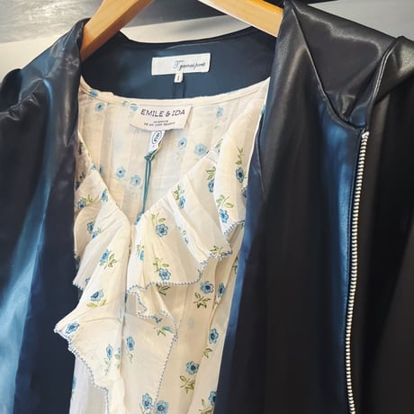 T.yamai paris  ティヤマイパリ　サンテティックレザーフードブルゾン