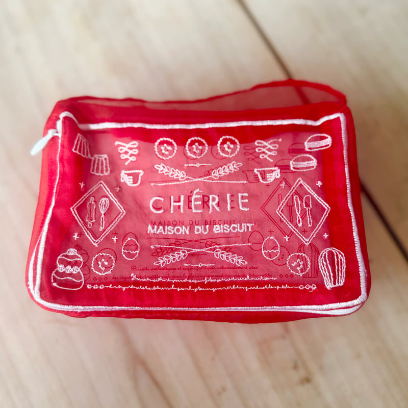 CHÉRIE/BT 【赤】ビスキュイ缶ポーチ | CHERIE
