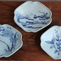 染付隅入菱形皿 /  吉田崇昭