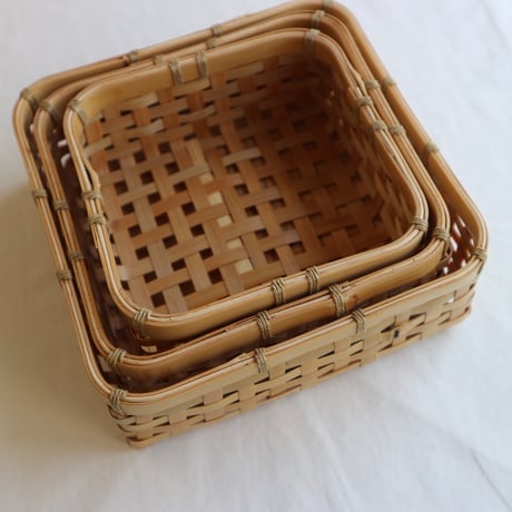 竹のミニかごL /  タケカンムリ  （予約）