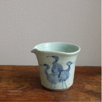 染付沓形茶海 /  吉田崇昭