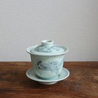 染付龍文蓋碗セット /  吉田崇昭