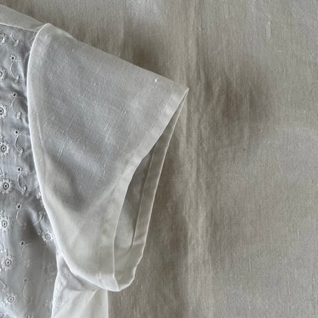 レモングラスシャツ　コットンローン　クレマチス刺繡　01-26312-0298