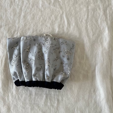 ピコアームカバー　コットン　パープル中花/ネイビー小花/水色小花　63-26401