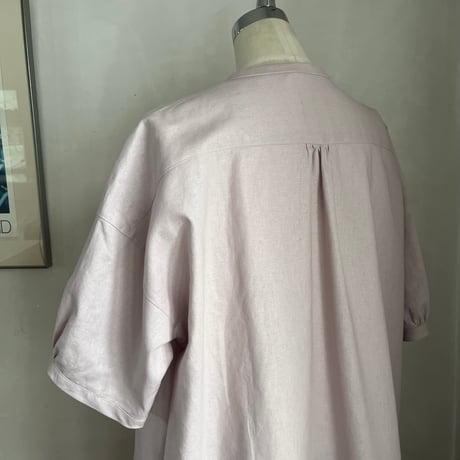 エシャロットチュニック　コットンリネン　オックスソフト加工　ピンク　06-26302-23
