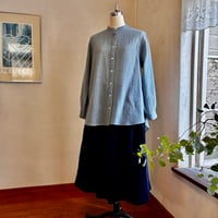 オーツシャツ　ウールガーゼ　ペールブルー　01-26502-59