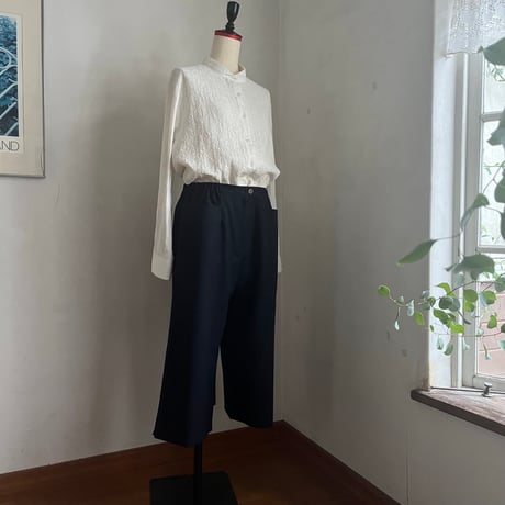 アルバスパンツ(裏付)　タスマニアンウール ネイビー千鳥　04-26411-5381