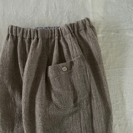 ランチパンツ(裏付）ウールネップ　ベージュ　　　　04-26408-10