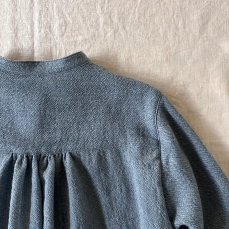 オーツシャツ　ウールガーゼ　ペールブルー　01-26502-59