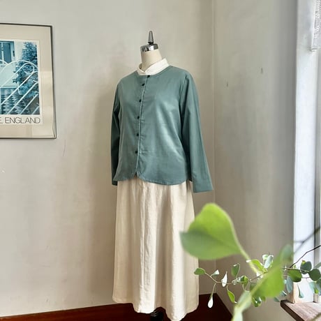 サンドジャケット　コットン細コーデュロイ　ペパーミント　10-26406-50