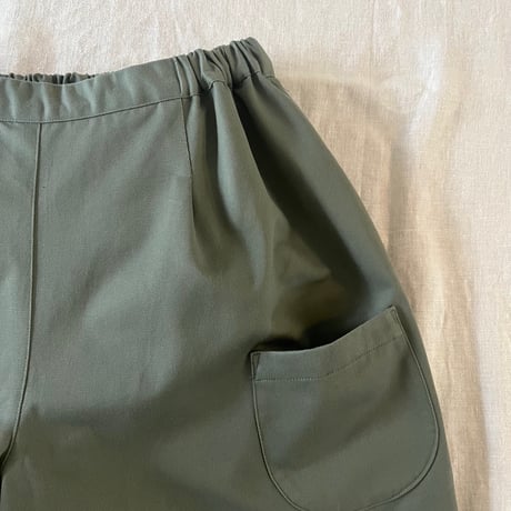 ナッツパンツ　コットンツイル　オリーブ　04-26413-44