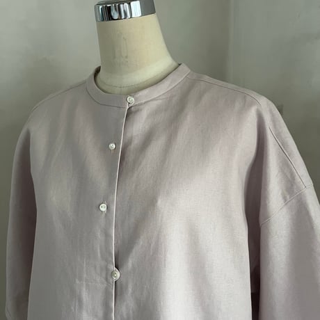 エシャロットチュニック　コットンリネン　オックスソフト加工　ピンク　06-26302-23