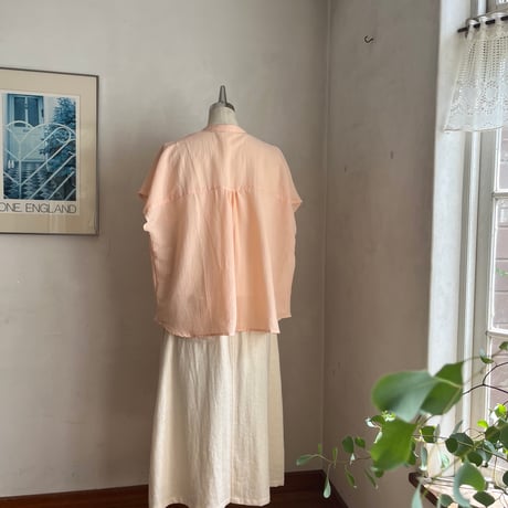 ドロップシャツ　コットンストレッチガーゼ　サーモンピンク　01-26316-24