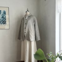 アザレアジャケット　リネンコットンヘリンボーン　ライトブラウン　10-26404-11