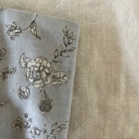 ピコアームカバー　コットン　パープル中花/ネイビー小花/水色小花　63-26401