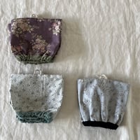 ピコアームカバー　コットン　パープル中花/ネイビー小花/水色小花　63-26401