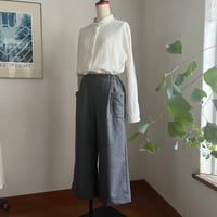 ランチパンツ(裏付)　ウール　エターミン　チャコールグレー　　　04-26407-05