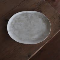 藤本羊子　白×黒　だえん皿