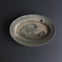 山脇將人　灰釉オーバル（小）