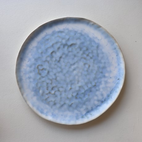 藤本羊子　薄青皿（大）
