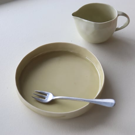 藤本羊子　小皿（ピンク、グリーン）
