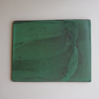 藤本羊子　陶板（グリーン）