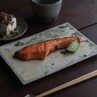 山脇將人　灰釉 板皿