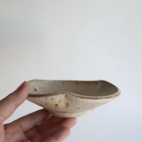 閑野淳　青輪釉　輪花小鉢