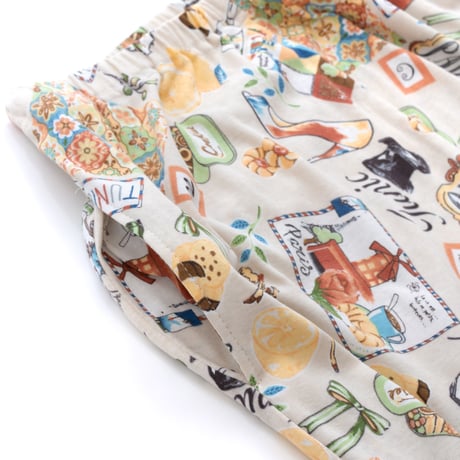 【SALE】8分袖パジャマ【50強撚フライス・クッキー】23252P-24S