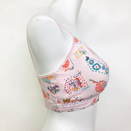 【SALE】【Mサイズのみ】ソフトブラ【40ベア天・キャラスティッチキャンディ】4215ｰ19S