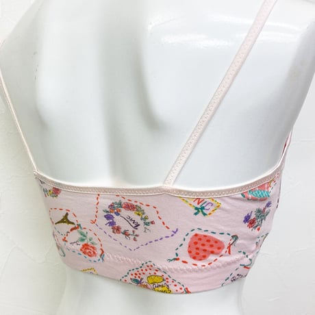 【SALE】【Mサイズのみ】ソフトブラ【40ベア天・キャラスティッチキャンディ】4215ｰ19S
