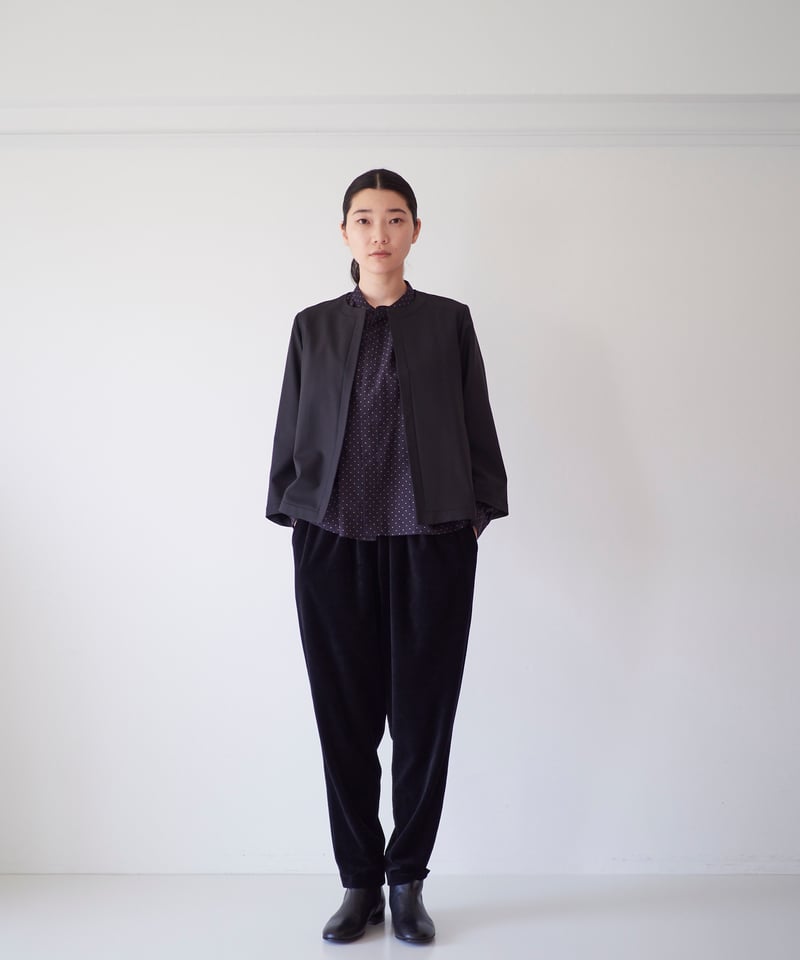 24FW KHOKI ノーカラー フリンジ ウールジャケット 2 ブラック 24FW KHOKI ノーカラー フリンジ ウールジャケット 2 ブラック - メルカリ