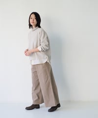 <fruits of life>コーデュロイワイドパンツ / 枯野色(ベージュ)