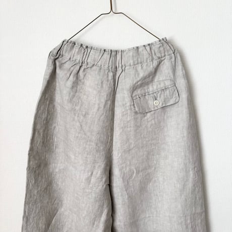 Hands of creation 40/-Linen 綾織り黒染めオーバーダイ ワークパンツ