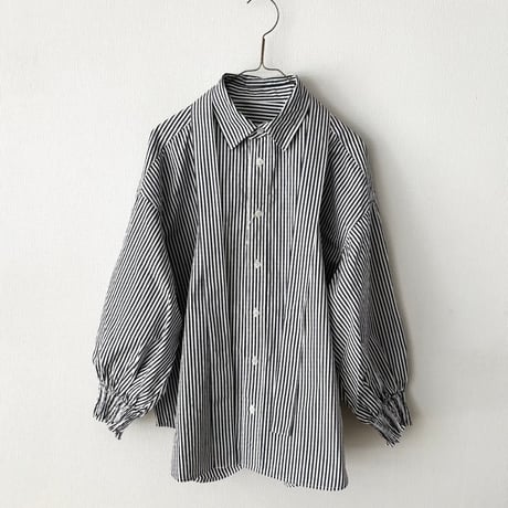 UNIVERSAL TISSU ナチュラルタイプライター ボウタイブラウス・ストライプ