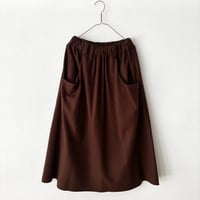 atelier naruse ウールポンチョ ギャザースカート　brown