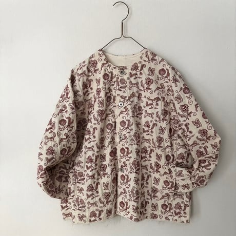 qiri  Arcadia embroidery denim jacket ・ecru