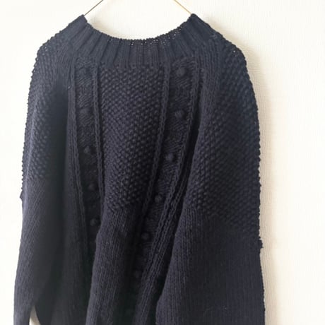 Hands of creation  　ペルー Hand Knit ハイネック2wayラグランカーディガン