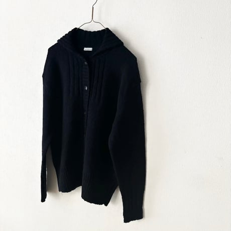homspun  ネップヤーン 襟付きカーディガン