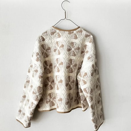 qiri  patchwork quilt jacquard  jacket・ecru