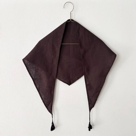 FOG LINEN WORK テス スカーフ・チョコレート