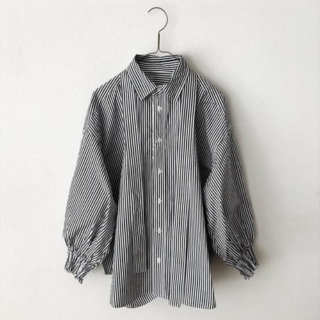 UNIVERSAL TISSU ナチュラルタイプライター ボウタイブラウス・ストライプ