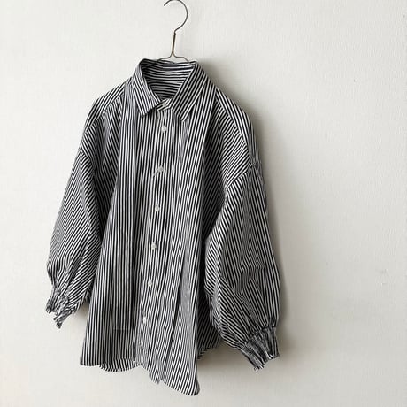 UNIVERSAL TISSU ナチュラルタイプライター ボウタイブラウス・ストライプ