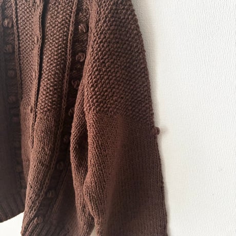 Hands of creation  　ペルー Hand Knit ハイネック2wayラグランカーディガン
