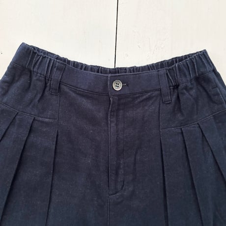 UNIVERSAL TISSU  コットンネル サイドタックパンツ