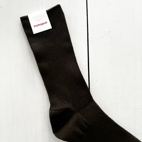 homspun 防縮ウール リブソックス