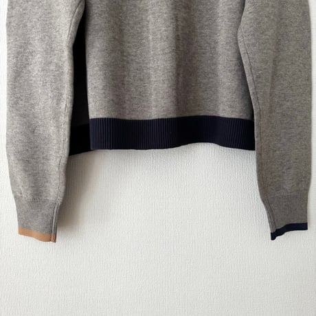 atelier naruse  cotton wool V neck cardigan・gray(multi color)